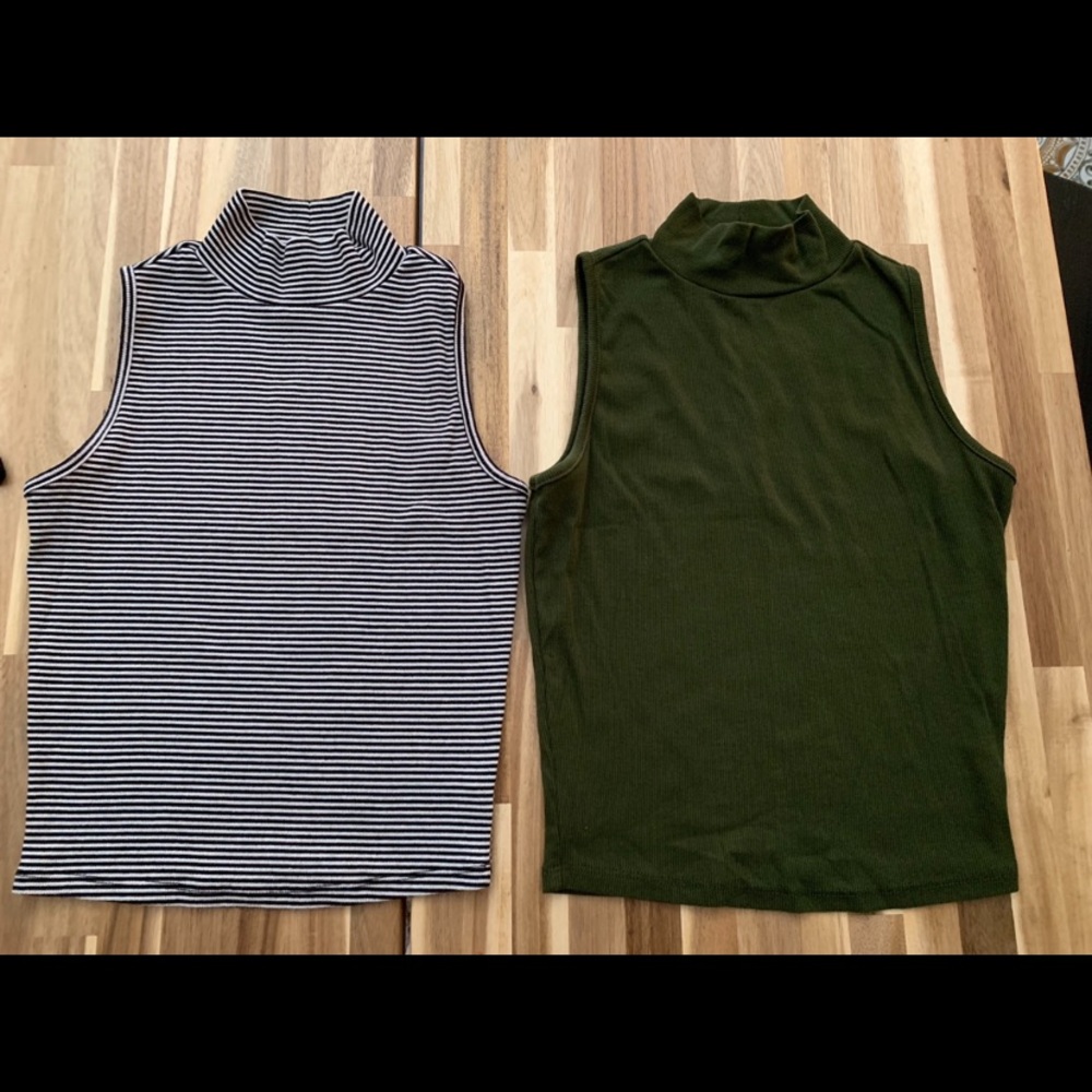 Mock turtle neck tank bundle